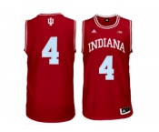 Men's Indiana Hoosiers Victor Oladipo #4 Big 10 Patch College Basketball Authentic Jerseys - Red