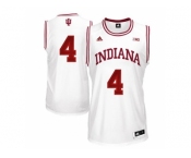 Men's Indiana Hoosiers Victor Oladipo #4 Big 10 Patch College Basketball Authentic Jerseys - White