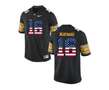 2016 US Flag Fashion Men's Iowa Hawkeyes C.J Beathard #16 College Football Limited Jersey - Black