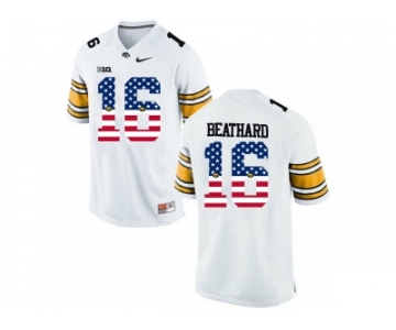 2016 US Flag Fashion Men's Iowa Hawkeyes C.J Beathard #16 College Football Limited Jersey - White