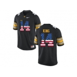 2016 US Flag Fashion Men's Iowa Hawkeyes Desmond King #14 College Football Limited Jersey - Black