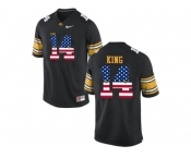 2016 US Flag Fashion Men's Iowa Hawkeyes Desmond King #14 College Football Limited Jersey - Black