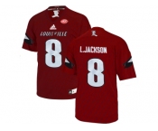 2016 Men's Louisville Cardinals Lamar Johnson #8 College Football Authentic Jersey - Cardinals