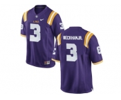 2016 Men's LSU Tigers Odell Beckham Jr. #3 College Football Limited Jersey - Purple