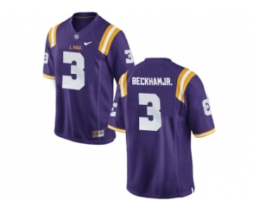 2016 Men's LSU Tigers Odell Beckham Jr. #3 College Football Limited Jersey - Purple