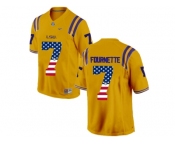 2016 US Flag Fashion 2016 Men's LSU Tigers Leonard Fournette #7 College Football Limited Jersey - Gold