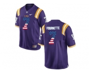 2016 US Flag Fashion 2016 Men's LSU Tigers Leonard Fournette #7 College Football Limited Jersey - Purple