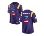 2016 US Flag Fashion 2016 Men's LSU Tigers Odell Beckham Jr. #3 College Football Limited Jersey - Purple