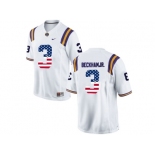 2016 US Flag Fashion 2016 Men's LSU Tigers Odell Beckham Jr. #3 College Football Limited Jersey - White