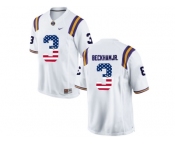 2016 US Flag Fashion 2016 Men's LSU Tigers Odell Beckham Jr. #3 College Football Limited Jersey - White