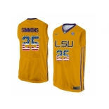 2016 US Flag Fashion Men's LSU Tigers Ben Simmons #25 College Basketball Elite Jersey - Gold