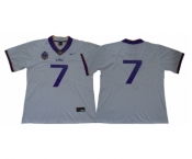 LSU Tigers #7 White 125 Sesons Nike College Football Jersey