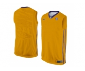 Men's LSU Tigers Blank College Basketball Elite Jersey - Gold