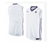 Men's LSU Tigers Blank College Basketball Elite Jersey - White