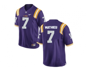 Men's LSU Tigers Tryann Mathieu #7 College Football Limited Jersey - Purple