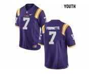 2016 Youth LSU Tigers Leonard Fournette #7 College Football Limited Jersey - Purple