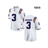 2016 Youth LSU Tigers Odell Beckham Jr. #3 College Football Limited Jersey - White