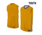 Youth LSU Tigers Blank College Basketball Elite Jersey - Gold