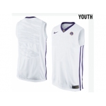 Youth LSU Tigers Blank College Basketball Elite Jersey - White