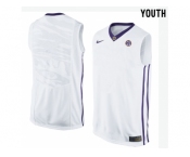 Youth LSU Tigers Blank College Basketball Elite Jersey - White