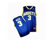 Marquette Golden Eagles Dwyane Wade #3 College Basketball Jersey - Navy Blue