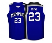 Memphis Tigers Derrick Rose #23 College Basketball Throwback Jersey - Royal Blue