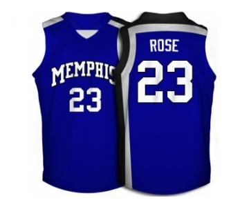 Memphis Tigers Derrick Rose #23 College Basketball Throwback Jersey - Royal Blue