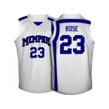 Memphis Tigers Derrick Rose #23 College Basketball Throwback Jersey - White