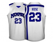 Memphis Tigers Derrick Rose #23 College Basketball Throwback Jersey - White