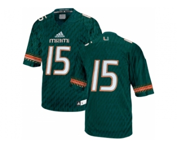 2016 Men's Miami Hurricanes #15 College Football Jerseys - Green