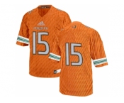 2016 Men's Miami Hurricanes #15 College Football Jerseys - Orange