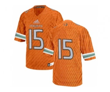 2016 Men's Miami Hurricanes #15 College Football Jerseys - Orange