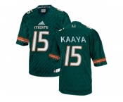 2016 Men's Miami Hurricanes Brad Kaaya #15 College Football Jerseys - Green