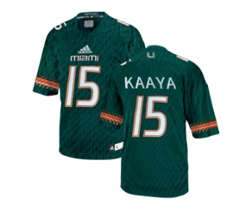 2016 Men's Miami Hurricanes Brad Kaaya #15 College Football Jerseys - Green