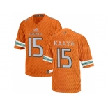 2016 Men's Miami Hurricanes Brad Kaaya #15 College Football Jerseys - Orange