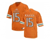 2016 Men's Miami Hurricanes Brad Kaaya #15 College Football Jerseys - Orange