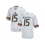 2016 Men's Miami Hurricanes Brad Kaaya #15 College Football Jerseys - White