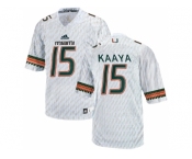 2016 Men's Miami Hurricanes Brad Kaaya #15 College Football Jerseys - White