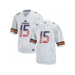 2016 US Flag Fashion 2016 Men's Miami Hurricanes #15 College Football Jerseys - Green White