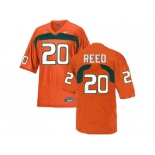 Men's Miami Hurricanes Ed Reed #20 College Football Jersey - Orange