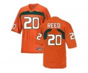 Men's Miami Hurricanes Ed Reed #20 College Football Jersey - Orange