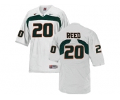 Men's Miami Hurricanes Ed Reed #20 College Football Jersey - White