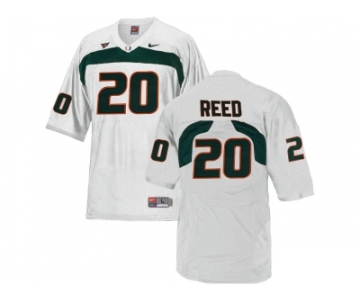 Men's Miami Hurricanes Ed Reed #20 College Football Jersey - White