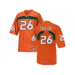 Men's Miami Hurricanes Sean Taylor #26 College Football Jersey - Orange