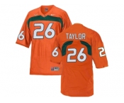 Men's Miami Hurricanes Sean Taylor #26 College Football Jersey - Orange