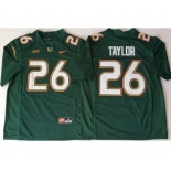 Miami Hurricanes #26 Sean Taylor Green Nike College Football Jersey