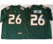 Miami Hurricanes #26 Sean Taylor Green Nike College Football Jersey