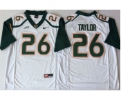 Miami Hurricanes #26 Sean Taylor White Nike College Football Jersey