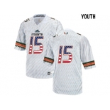 2016 US Flag Fashion Youth Miami Hurricanes Ed Reed #15 College Football Jersey - White