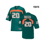 Youth Miami Hurricanes Ed Reed #20 College Football Jersey - Green